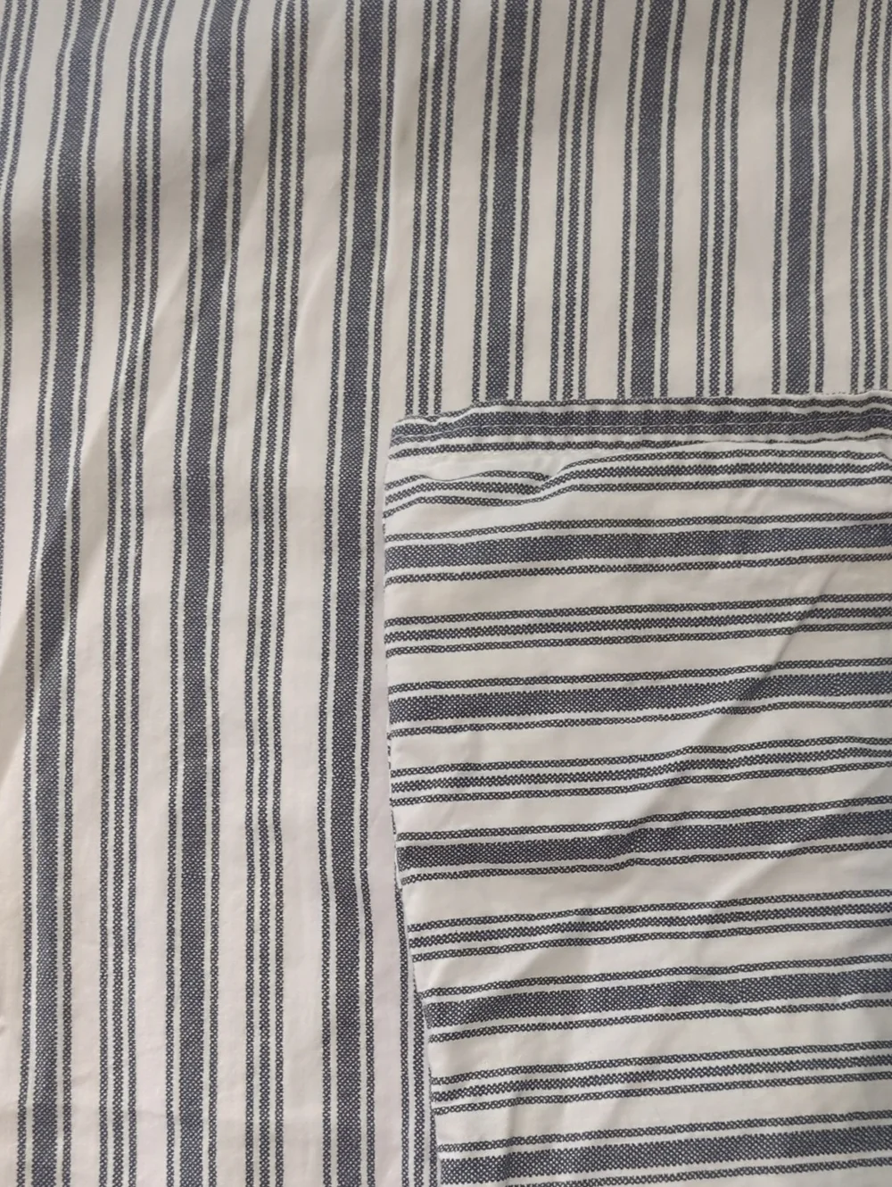 Nautica 100% Cotton Striped Duvet Cover Full Queen Blue White Coastal